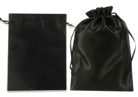 Imagem de Saquinho de Cetim 10x15cm Pacote 10 unidades - Preto